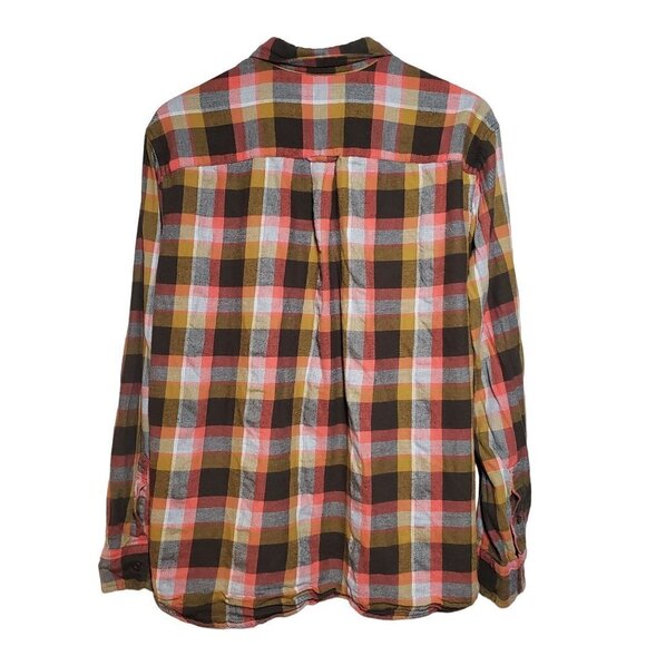 Ocean Coast Flannel Shirt Cotton Plaid Check Long Sleeve Button Down Mens Large - Picture 6 of 8